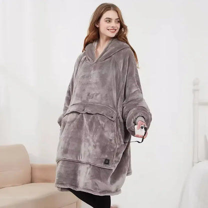 Wearable Heated Blanket Hoodie