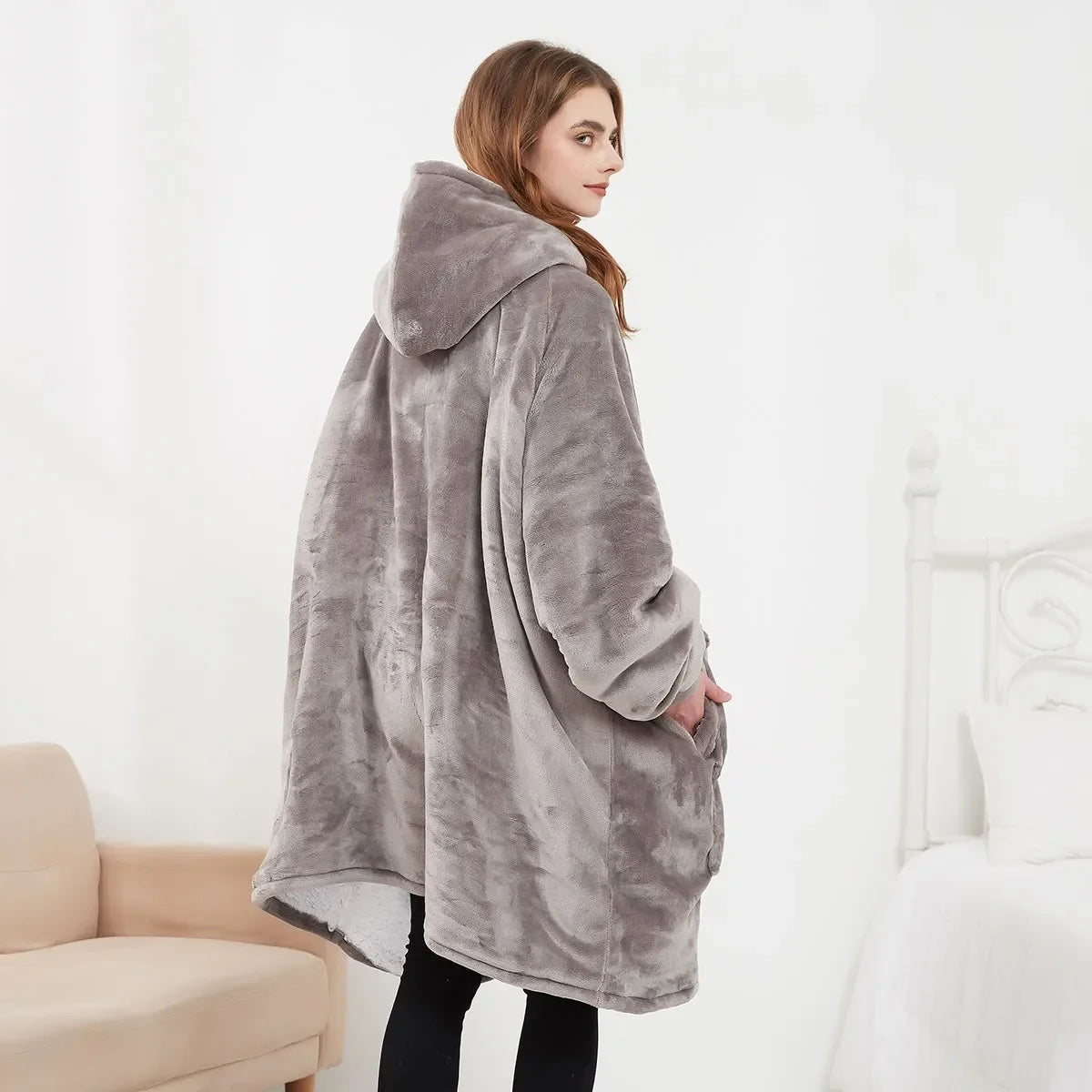 Wearable Heated Blanket Hoodie