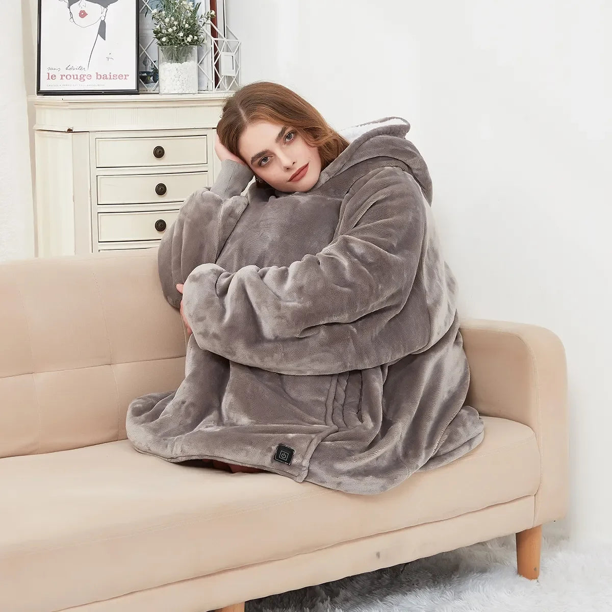 Wearable Heated Blanket Hoodie
