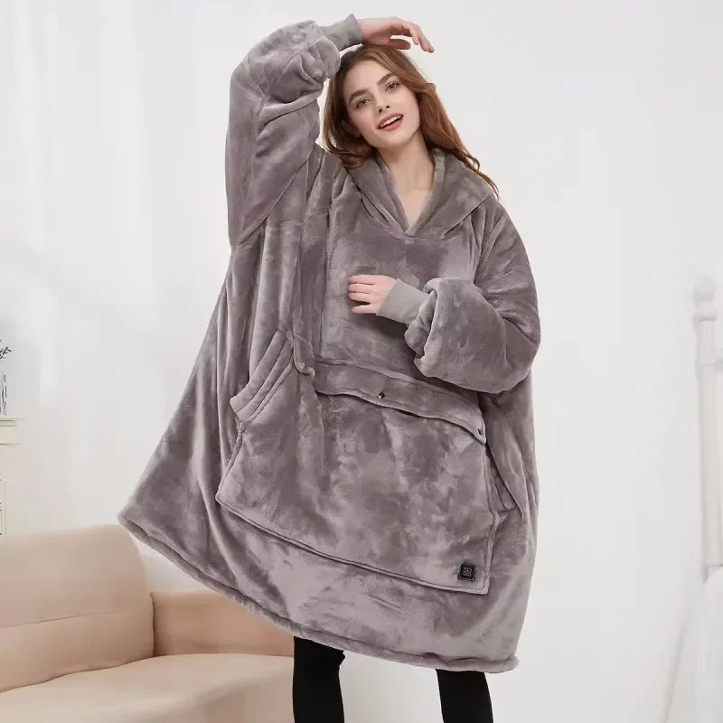 Wearable Heated Blanket Hoodie